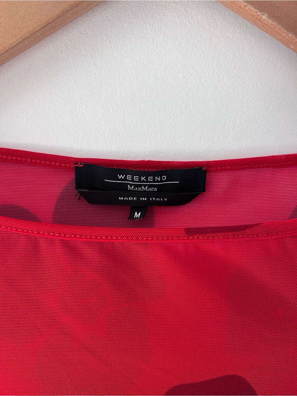 WEEKEND MaxMara | Sheer Mesh Boatneck Floral Top | Size M ( fits S-M) - Picture 3 of 8